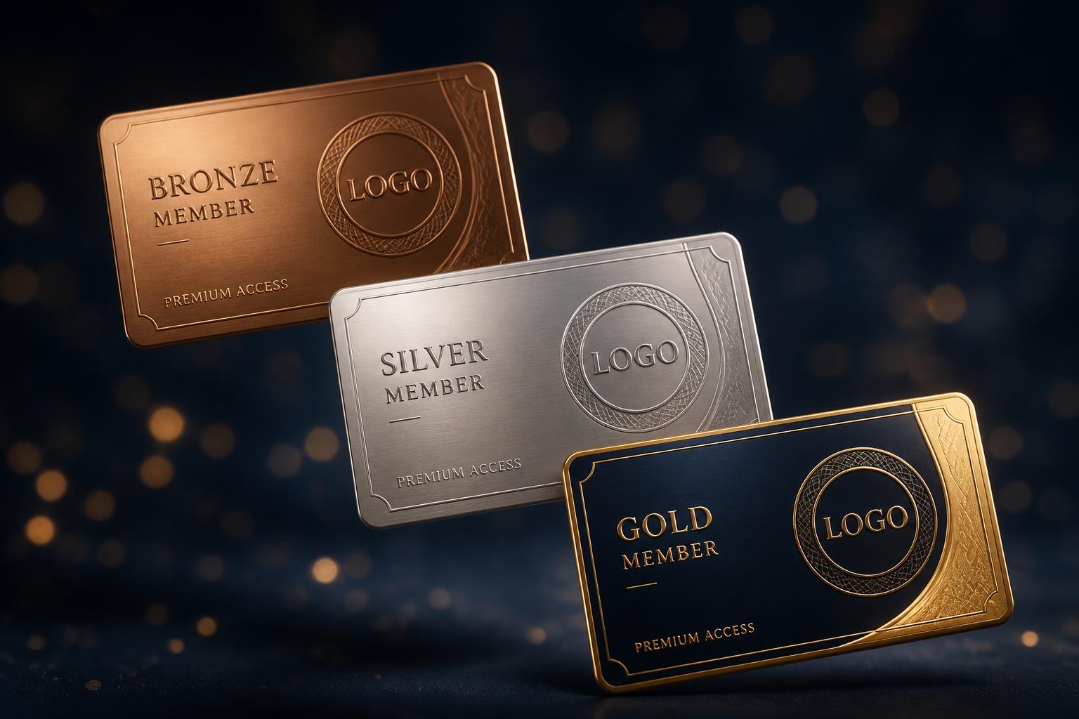 Cartes Bronze, Silver et Gold